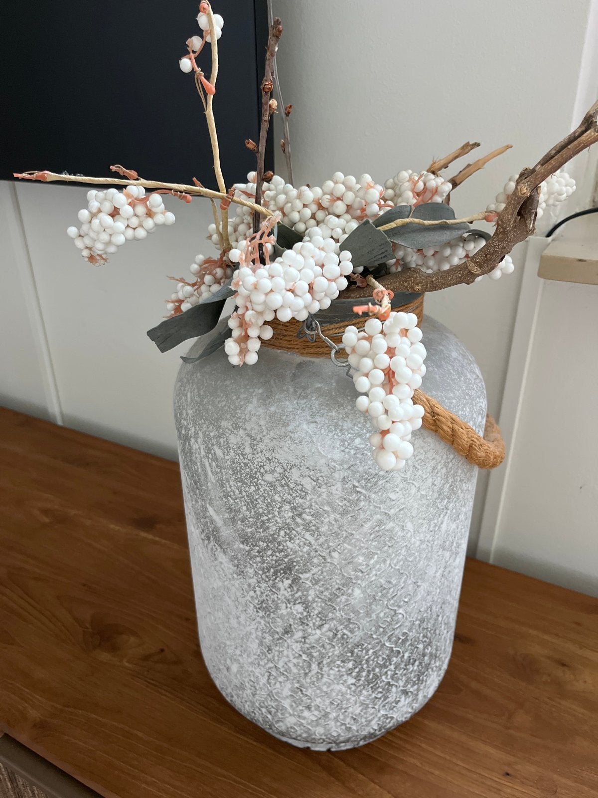 Decoratieve vaas, Ophalen, Overige materialen, Gebruikt, Inclusief decoratie