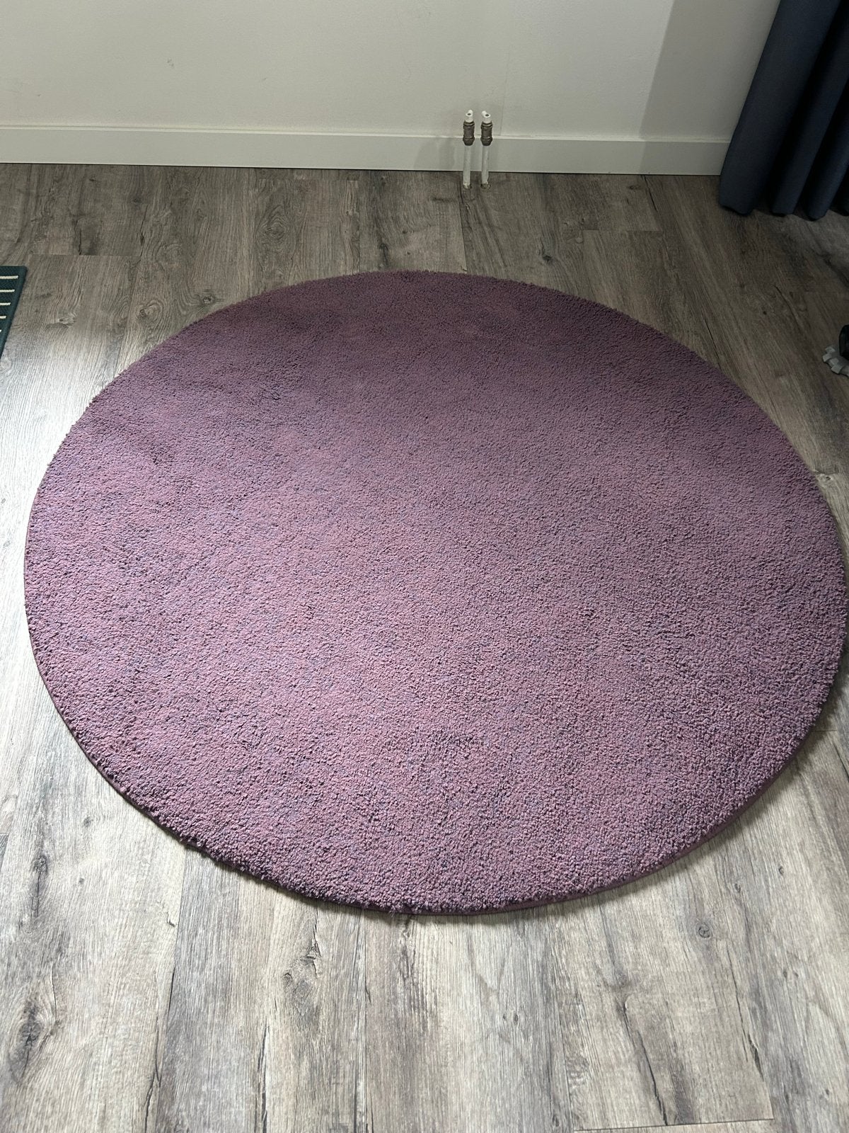 Rond paars vloerkleed IKEA Stoense 130 cm, Ophalen, Rond, Zo goed als nieuw, Overige kleuren