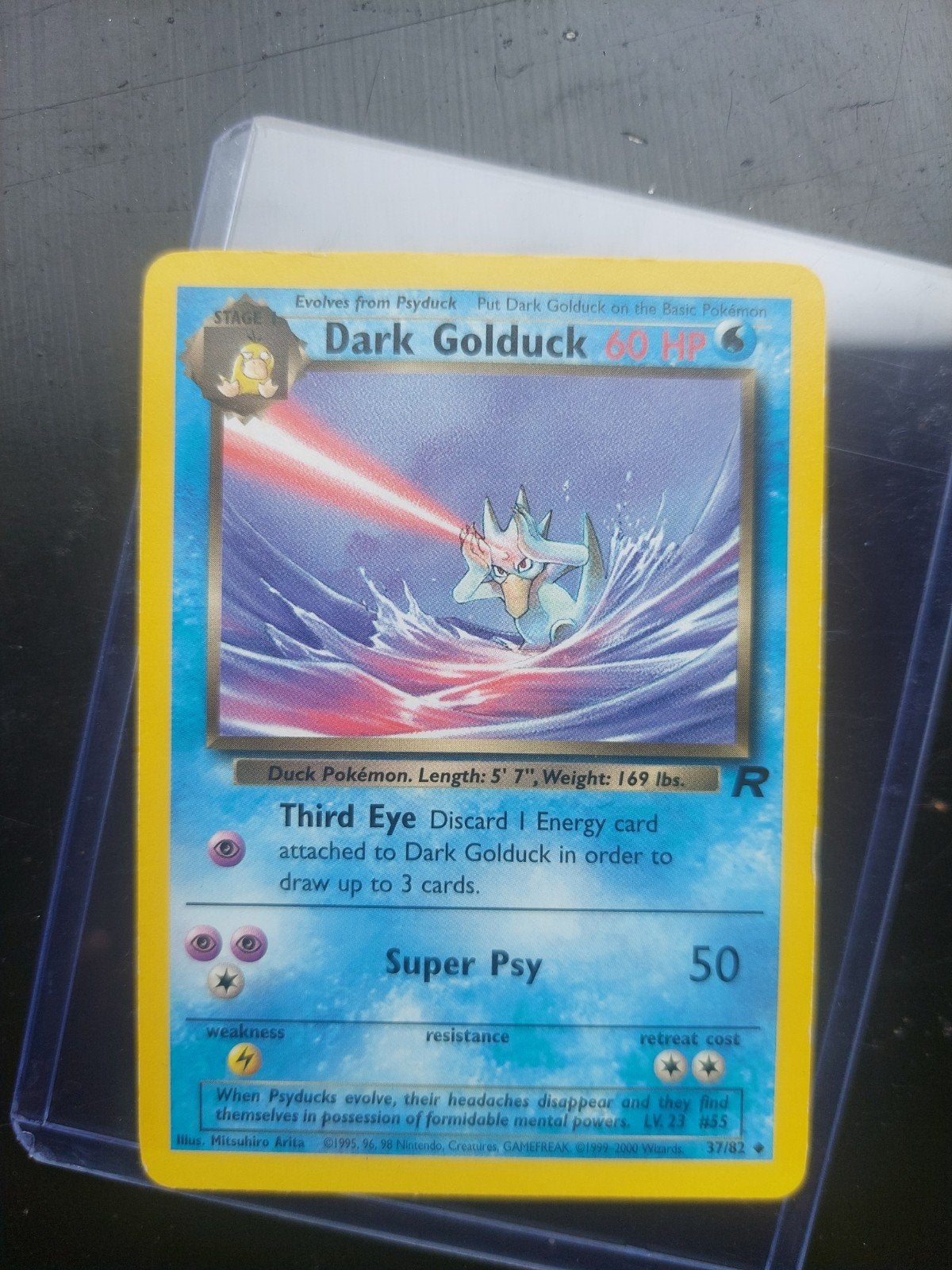 Dark Golduck Pokémon Kaart 37/82 Team Rocket, Ophalen of Verzenden, Gebruikt, Losse kaart