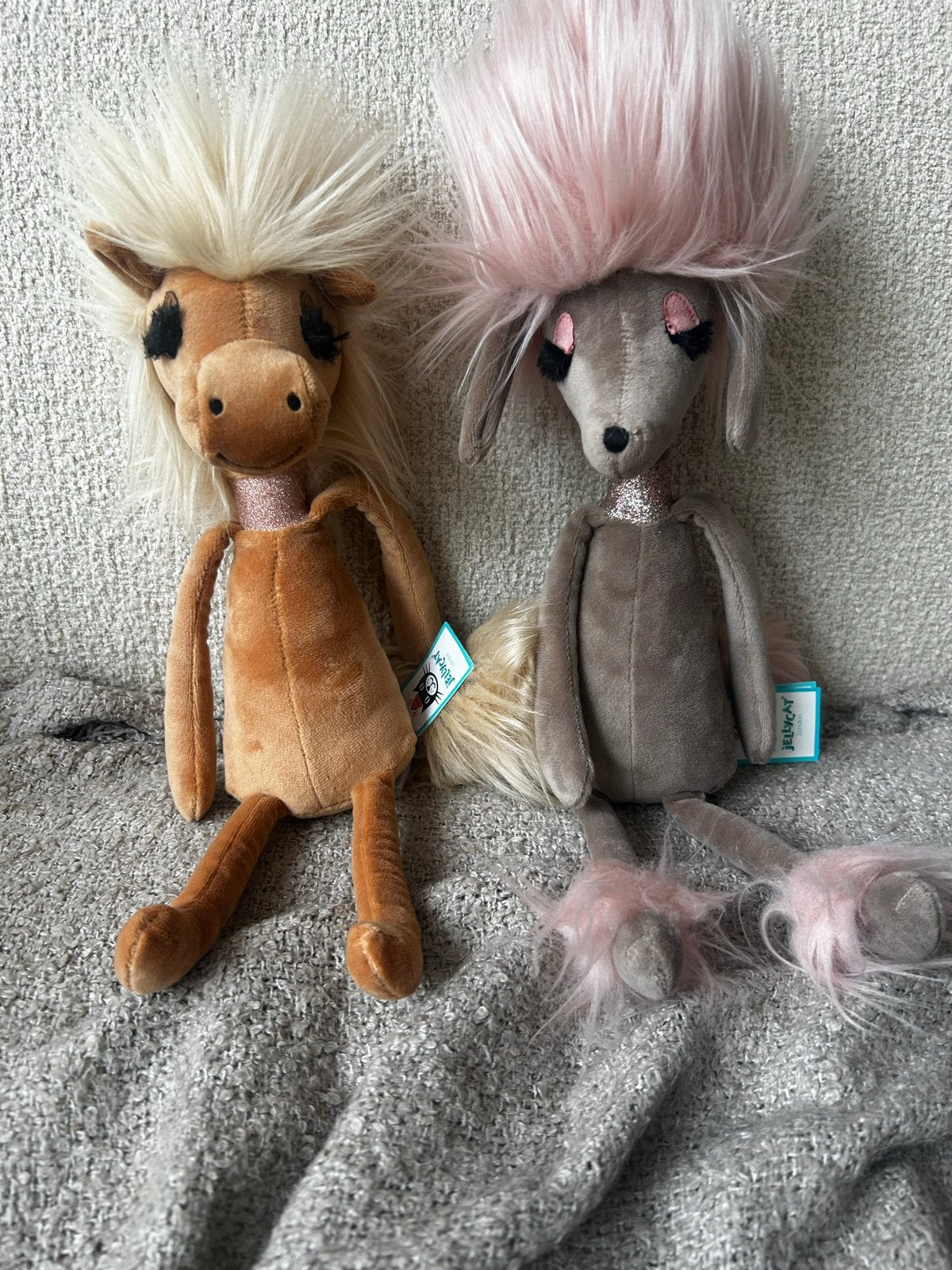 retired Jellycat Swellegant Willow Horse & Penelope Poodle, Paard, Jellycat, Ophalen of Verzenden, Middelgroot (20 tot 80 cm)