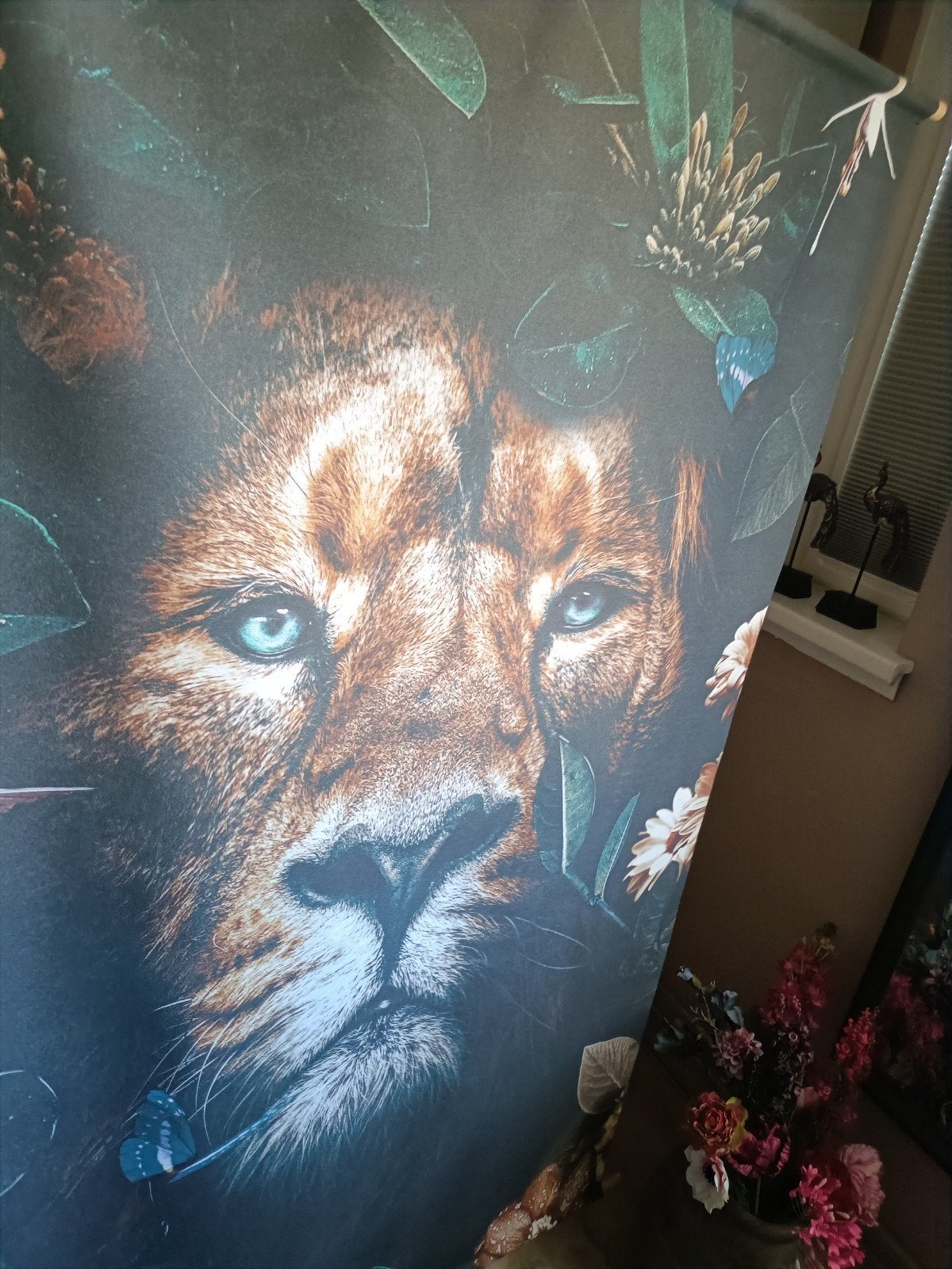 textiel doek met leeuw en jungle print, Meerkleurig, Ophalen of Verzenden, Zo goed als nieuw, Modern