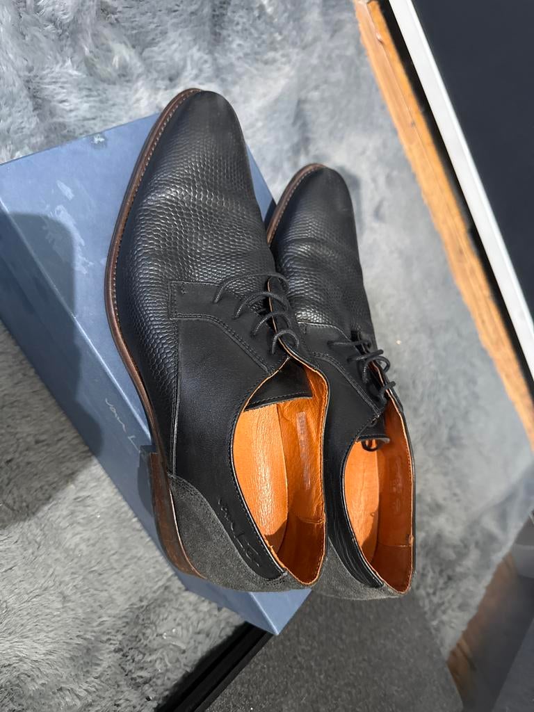 Van Lier Nette Schoenen Zwart Maat 43, Ophalen of Verzenden, Zo goed als nieuw, Zwart, Veterschoenen