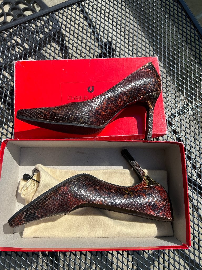 Charles Jourdan pumps maat 37,5 slangenleer, Kleding | Dames, Pumps, Overige kleuren, Charles Jourdan, Ophalen of Verzenden