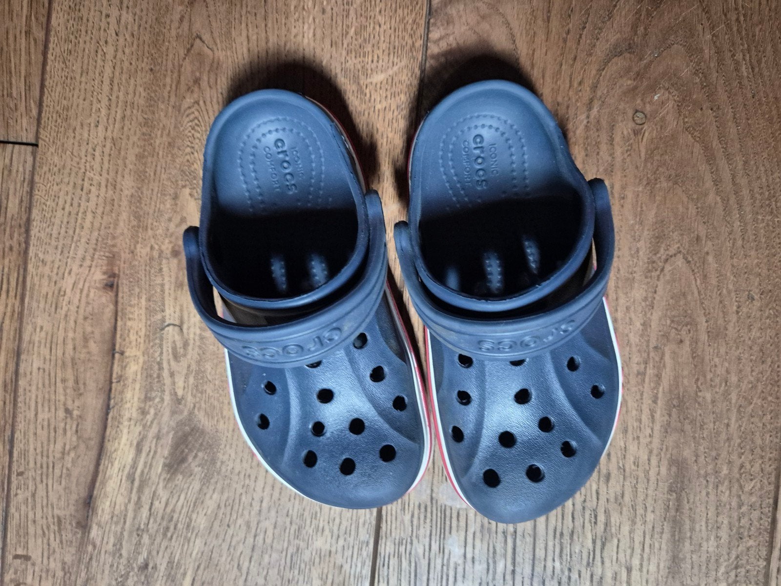 Crocs Clogs Maat C10 (EU 27/28) Blauw Rood Wit, Crocs, Jongen of Meisje, Schoenen, Ophalen of Verzenden