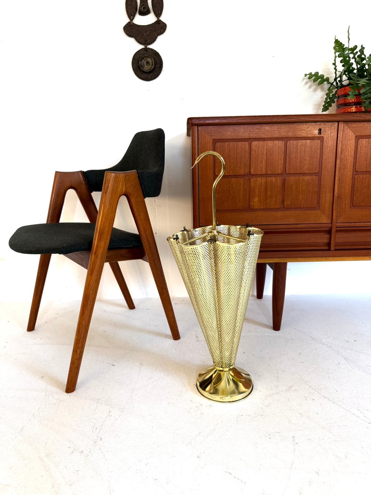 Vintage messing paraplu standaard, jaren ‘70