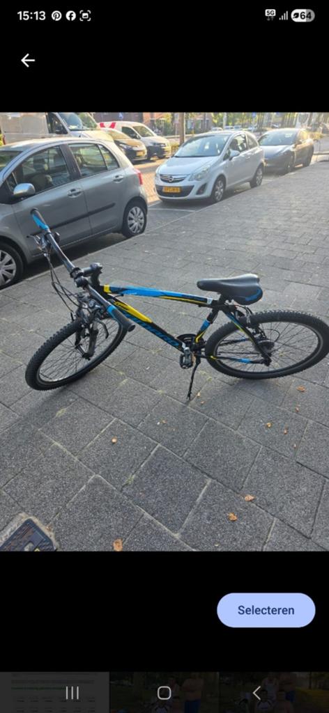 Mountainbike - Blauw/Geel, Goede Staat, Fietsen en Brommers, Fietsen | Mountainbikes en ATB, Ophalen of Verzenden