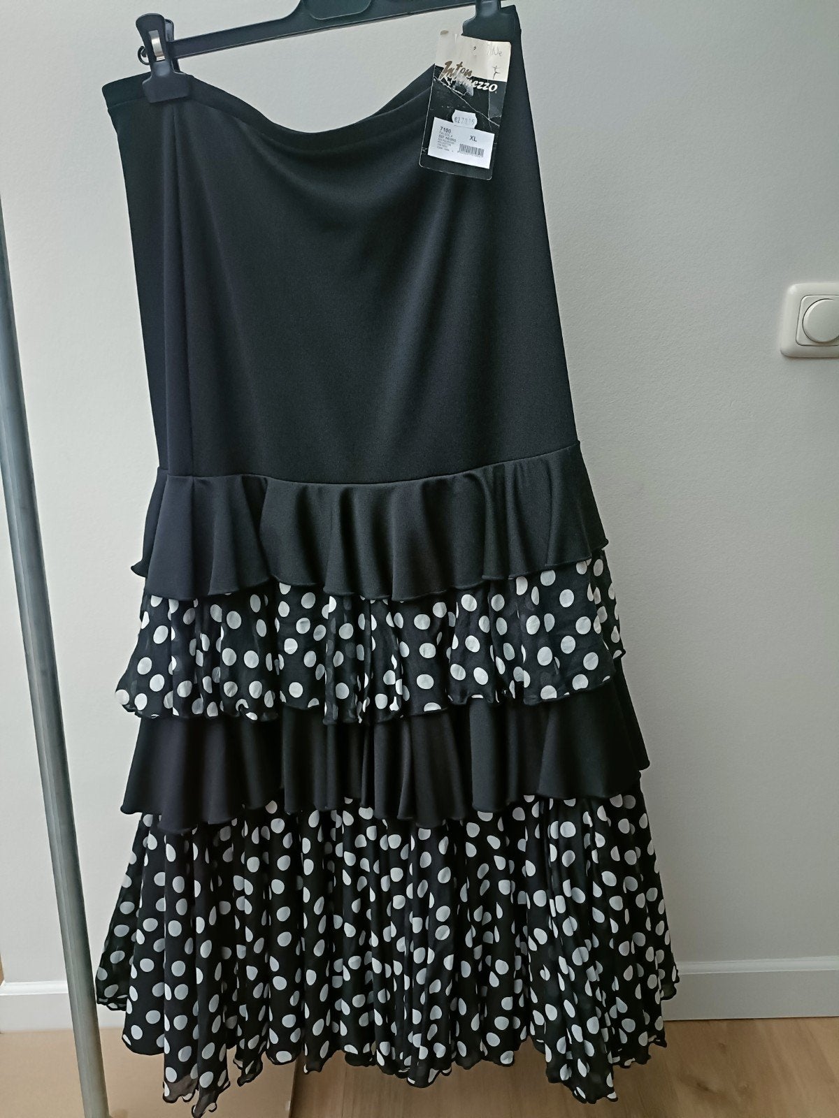 Intermezzo 7100 Flamenco Dansrok Zwart Wit XL 42 Nieuw, Ophalen of Verzenden, Nieuw, Kleding