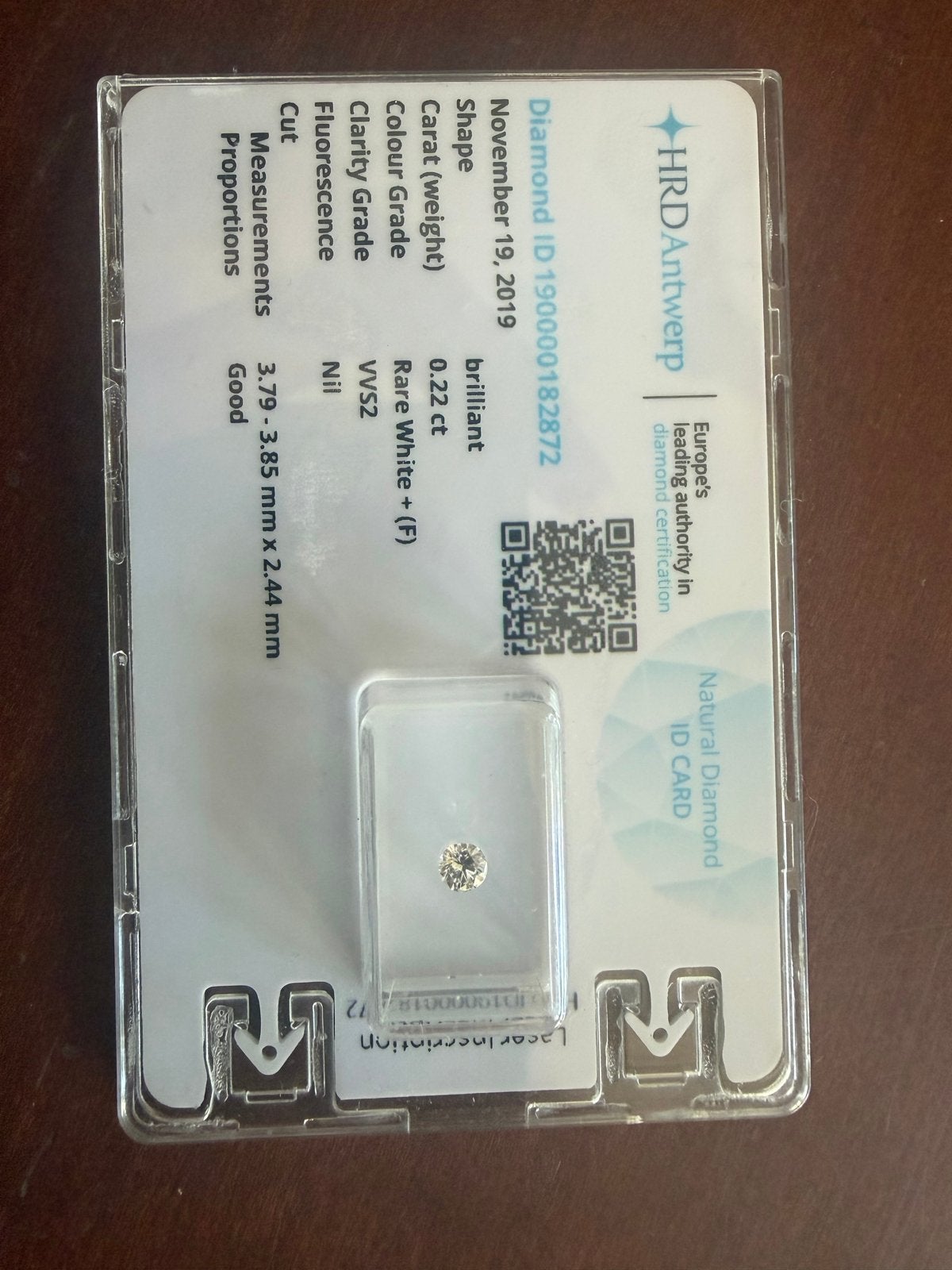 Natuurlijke Diamant 0.22 ct, Ophalen of Verzenden