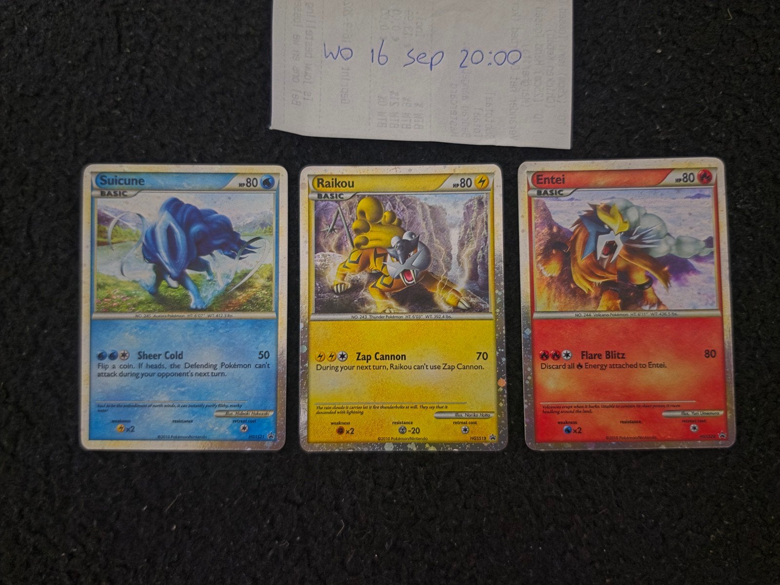 Raikou, Entei & Suicune Black Star Promo's 2010, Ophalen of Verzenden, Zo goed als nieuw