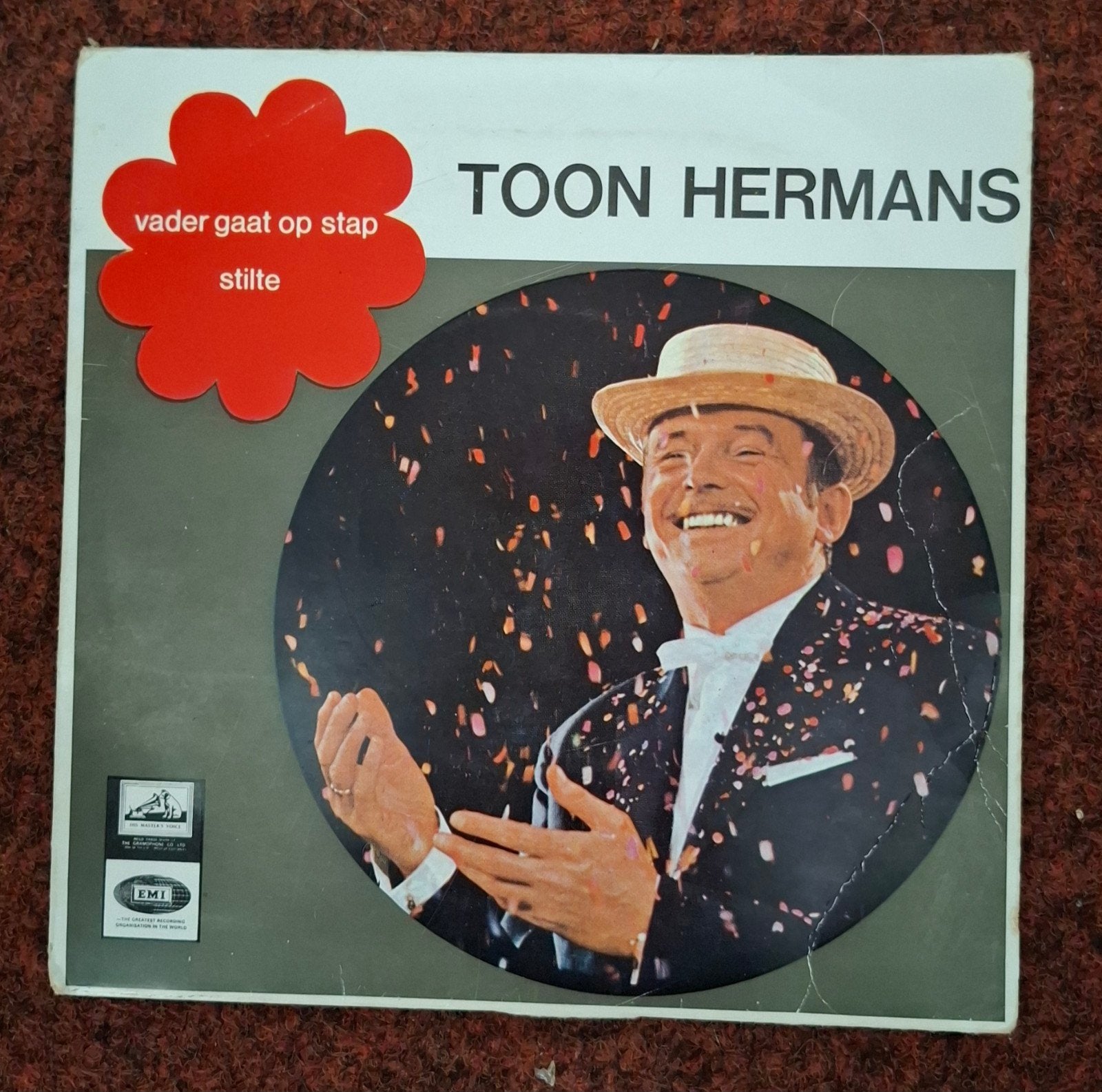 Toon Hermans - Vader Gaat Op Stap / Stilte (7 inch vinyl), Cd's en Dvd's, Gebruikt, 7 inch, Ophalen of Verzenden, EP