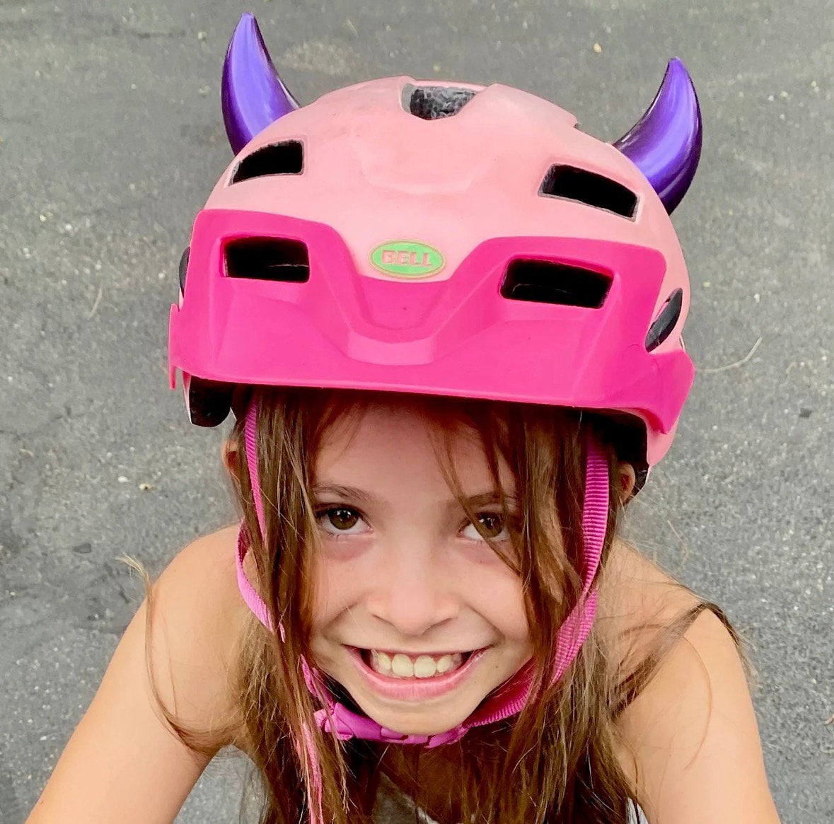 MagNeatOhz paarse kleine duivelhoorntjes, Motoren, Ophalen of Verzenden, Nieuw met kaartje, Integraalhelm, Overige merken