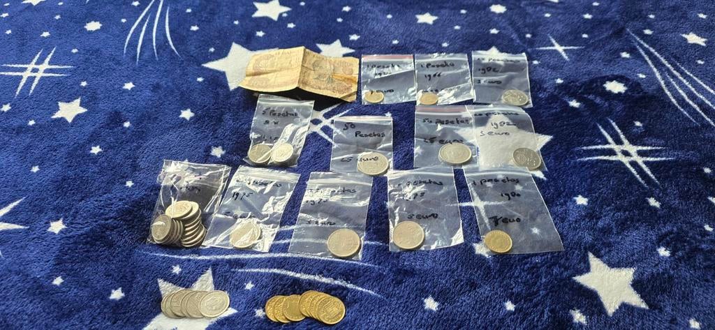 100 peseta 1970
1x 1 peseta 1980
1x 1 peseta 1966
1x 25 pese, Ophalen of Verzenden, Overige landen
