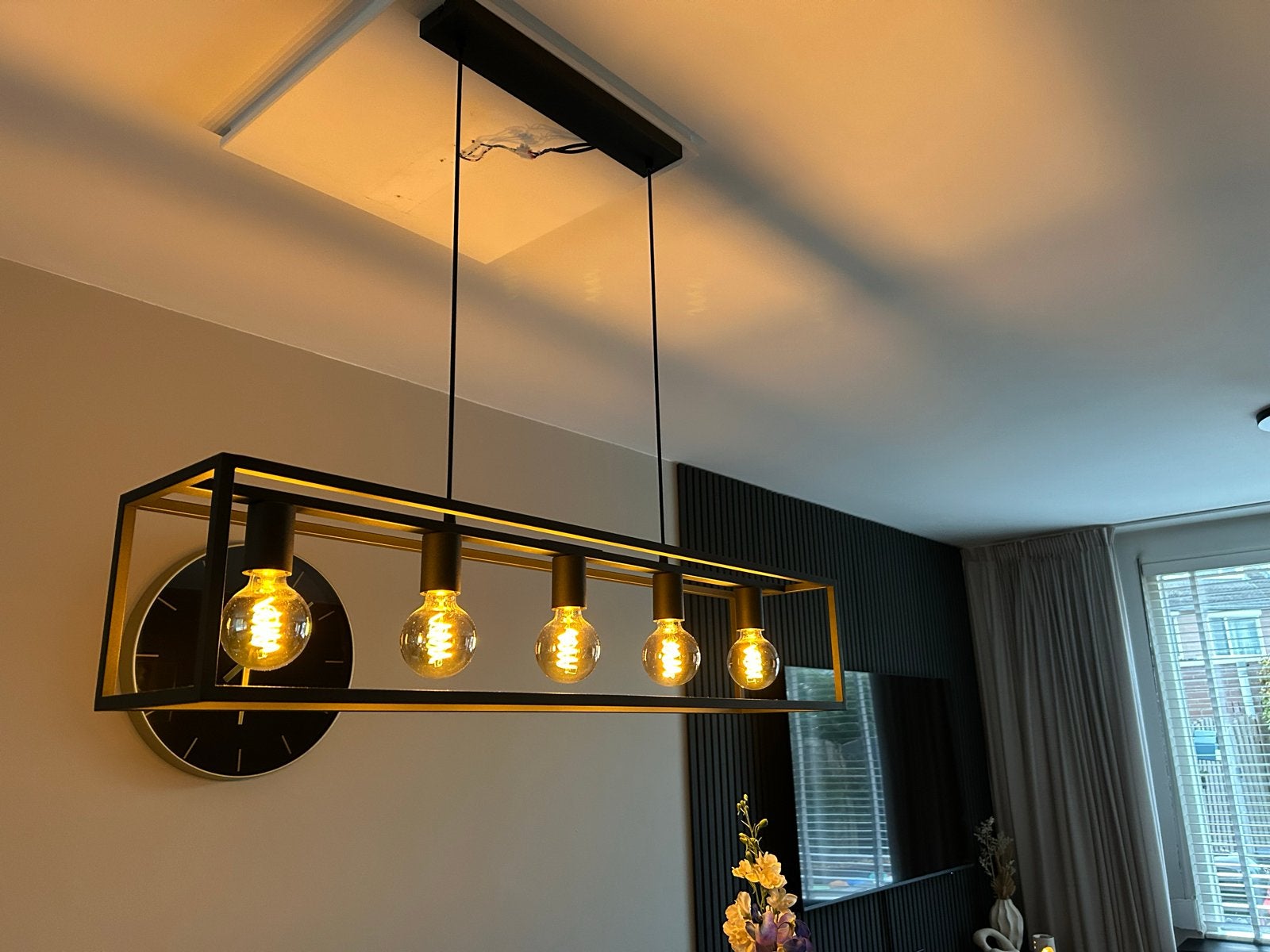 Industriële hanglamp 100cm, perfecte staat, Ophalen, Zo goed als nieuw, Metaal