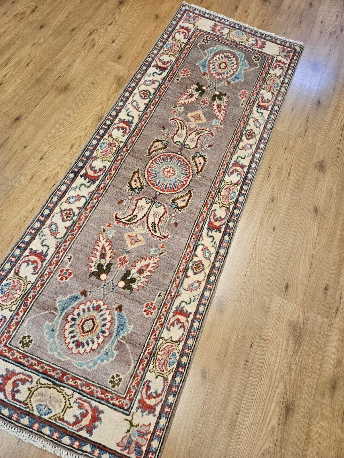 Handgeknoopt oosters tapijt kazak 186x65, Info@SlatsAntiek.nl, Perzisch, Vof Slats Antiek, 150 tot 200 cm