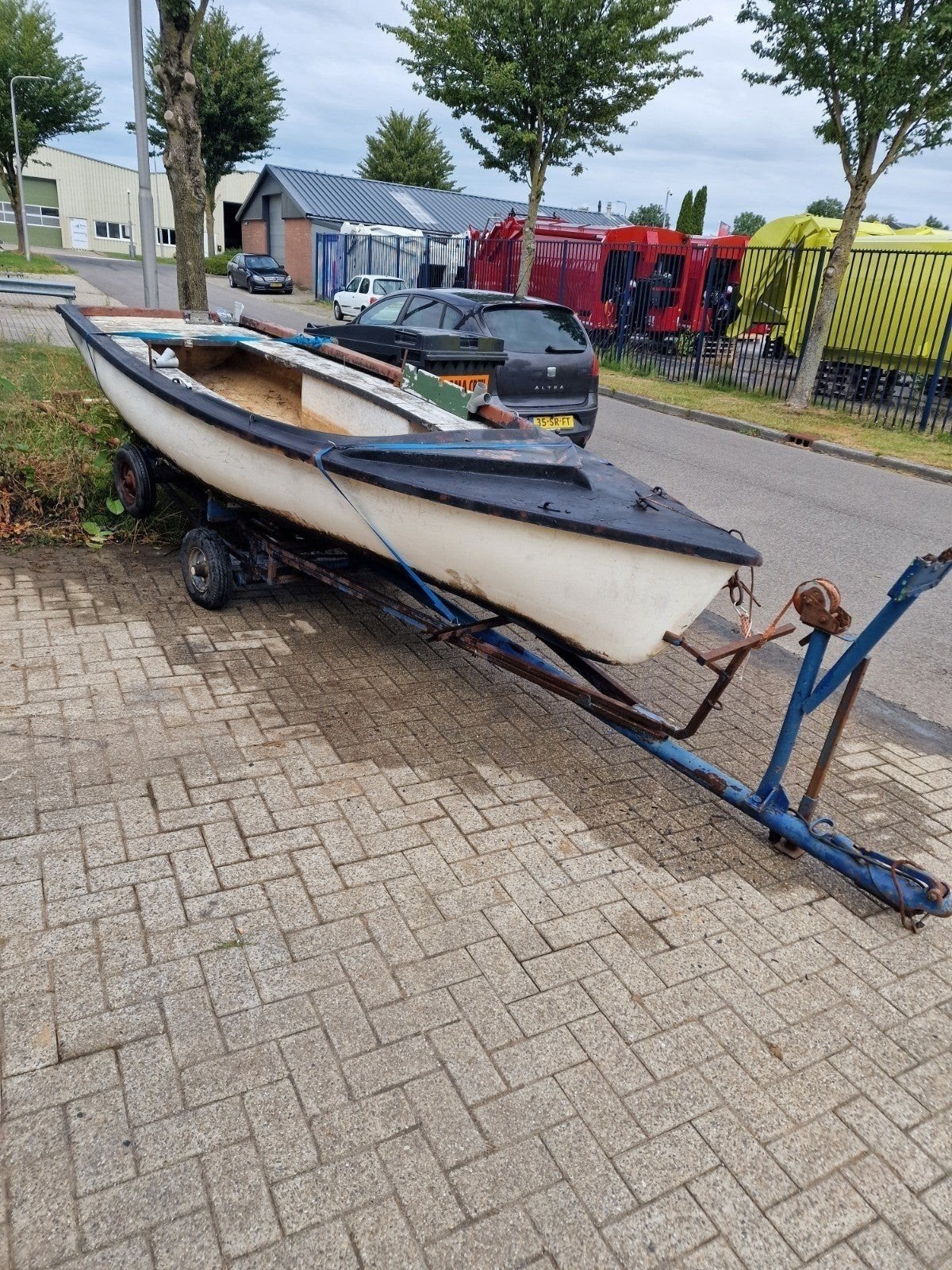 boot met trailer, Watersport en Boten, Ophalen of Verzenden, Gebruikt, Inclusief trailer