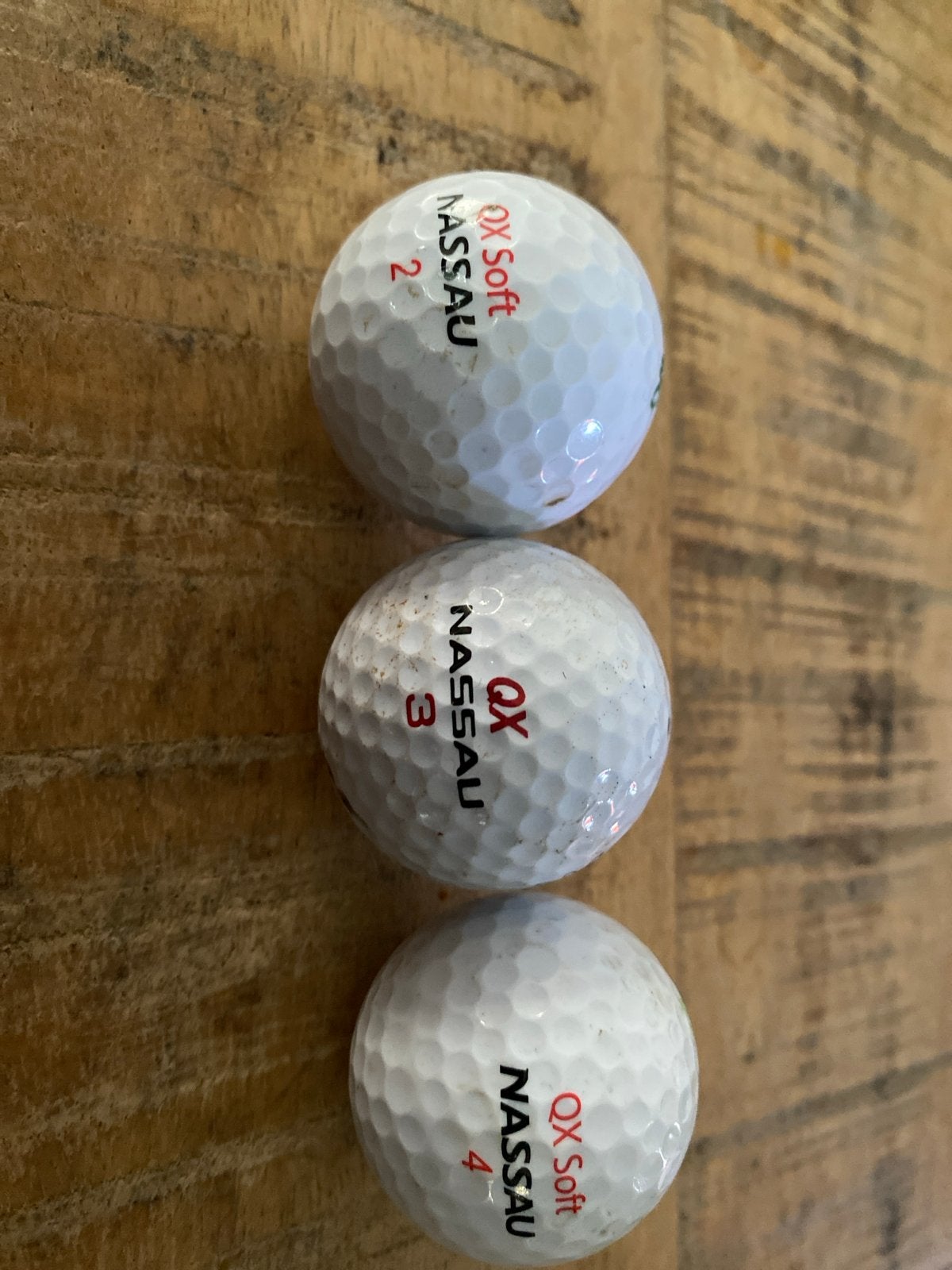Partij gebruikte Nassau QX Soft golfballen (62), Sport en Fitness, Ophalen, Gebruikt, Bal(len), Overige merken