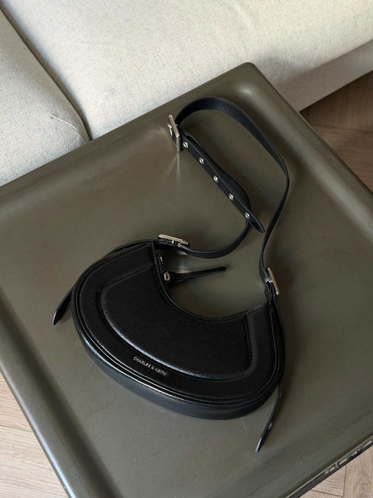 Charles & Keith shoulder bag, Ophalen of Verzenden, Gebruikt, Zwart, Schoudertasje