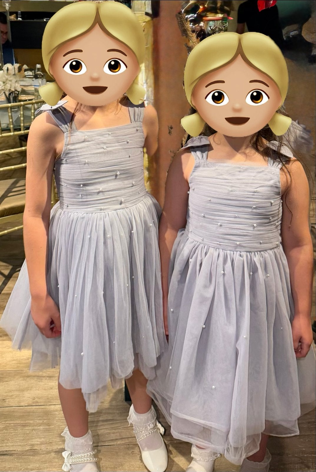 Monsoon feestjurk voor meisjes - blue met parels, Kinderen en Baby's, Ophalen, Zo goed als nieuw, Meisje