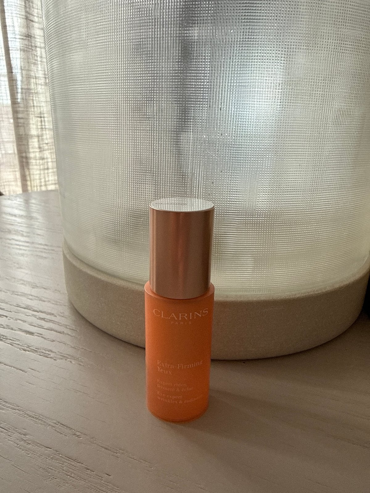 Clarins Extra-Firming Yeux Oogcrème - Kwart gebruikt, Ophalen of Verzenden, Gebruikt, Ogen, Verzorging
