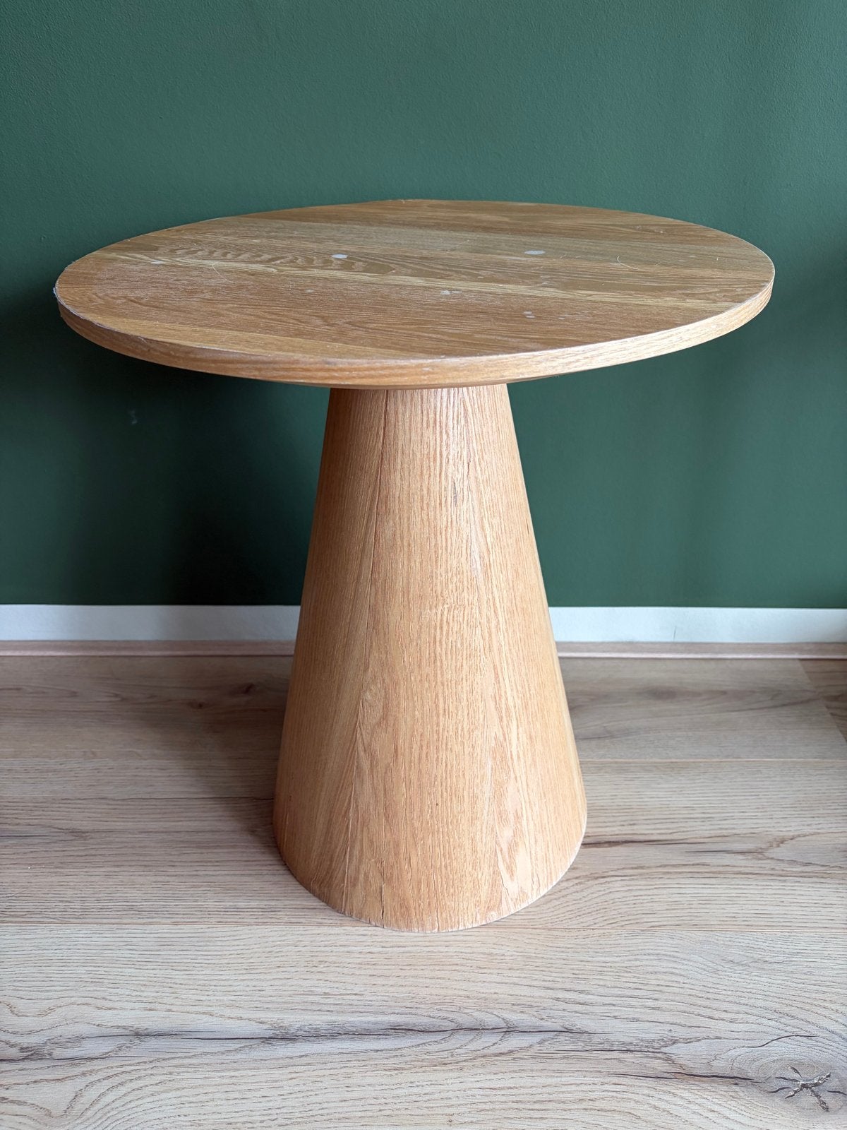 Kwantum bijzettafel hout & mdf gebruikt cone vorm, Minder dan 55 cm, Gebruikt, Rond, Hout