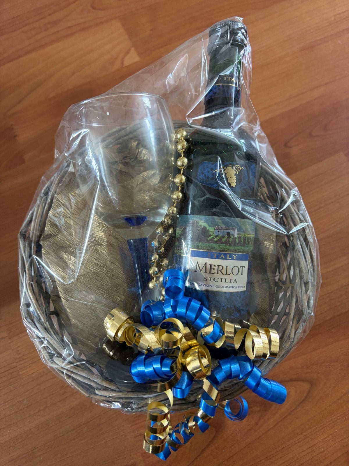 Cadeauset Merlot Sicilia wijn met glas Nieuw, Overige typen, Nieuw, Vol, Italië