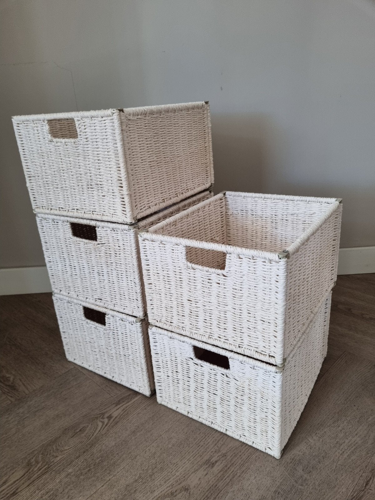 Opbergmanden jute, Ophalen, Zo goed als nieuw, Rechthoekig, Mand