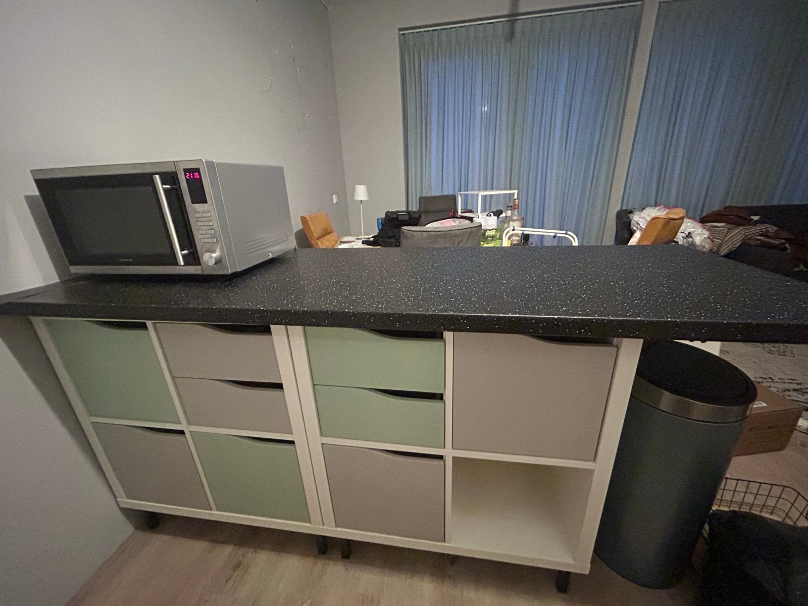 IKEA KALLAX kast met lades en werkblad, Huis en Inrichting, Ophalen, Gebruikt