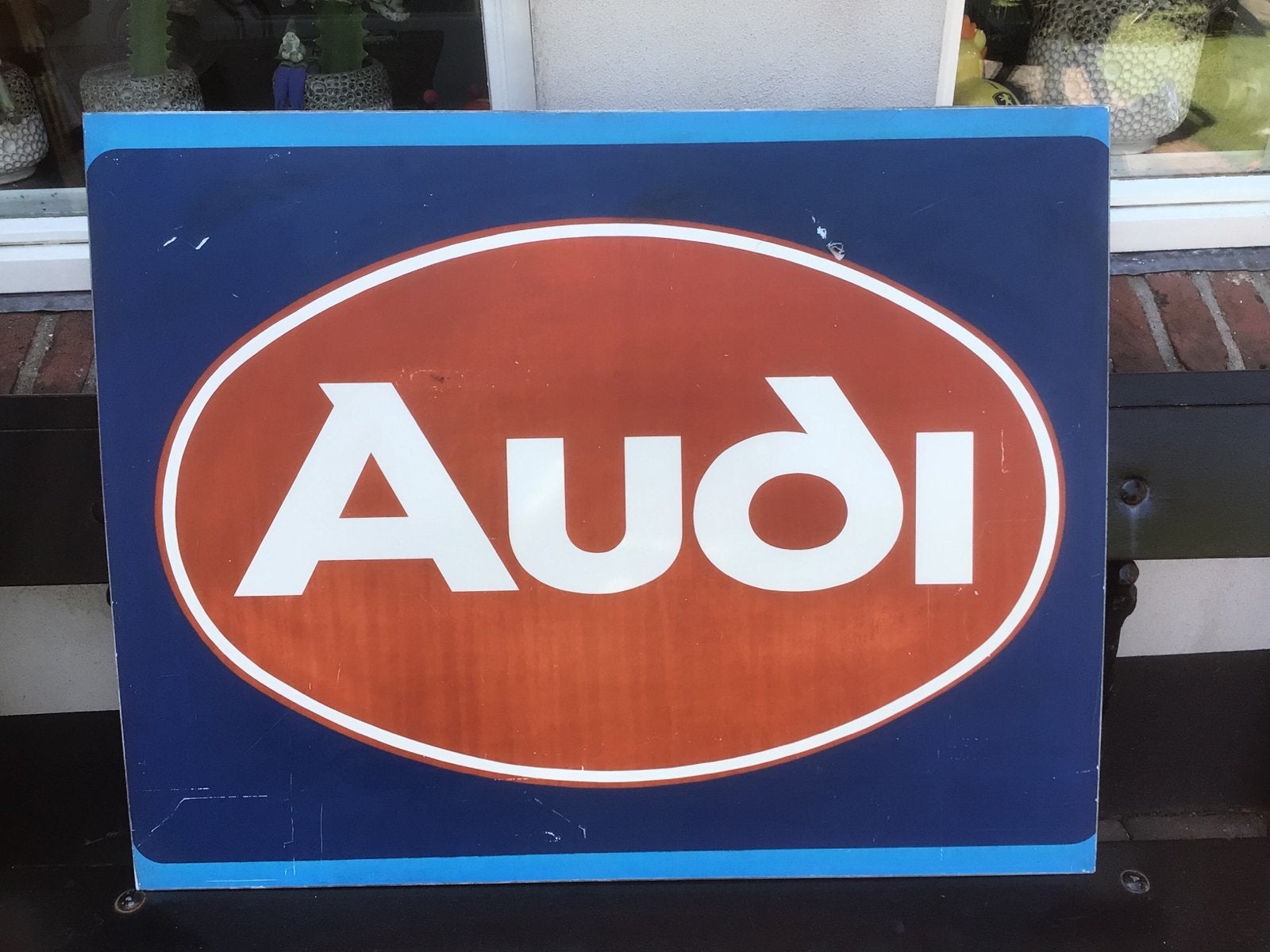 Vintage Audi Reclamebord, Ophalen, Gebruikt