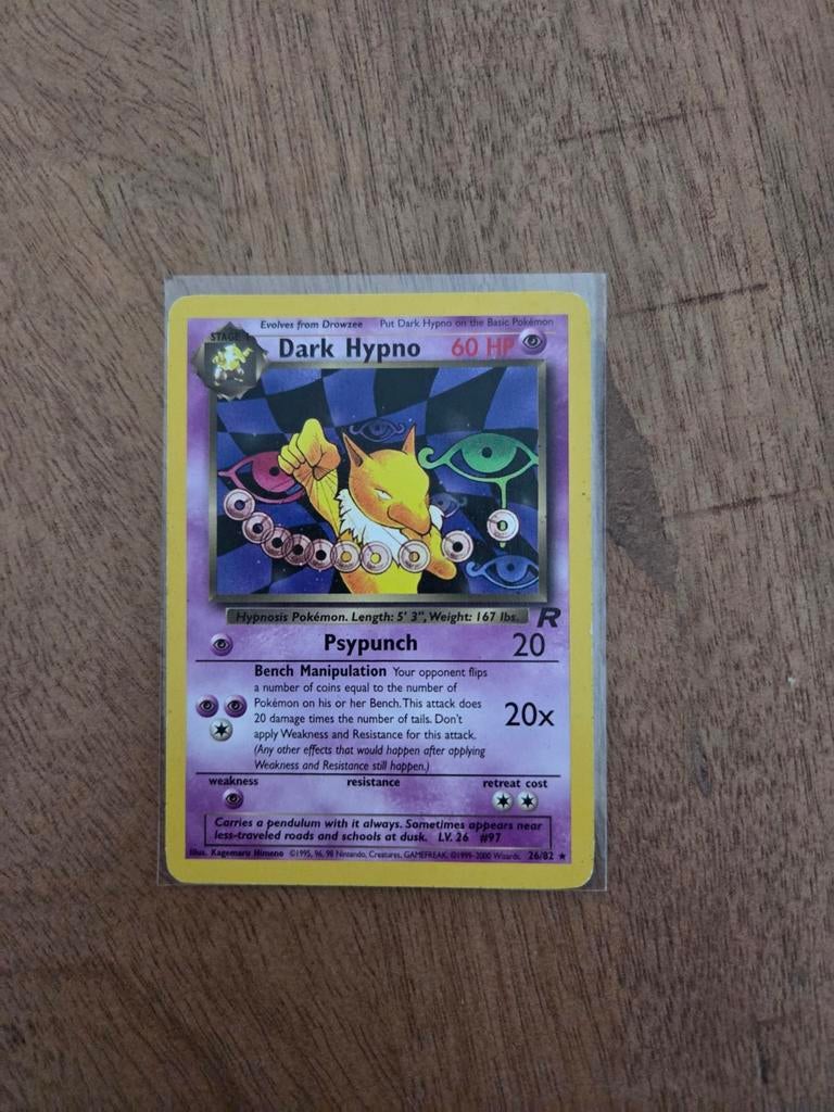 Dark Hypno Pokémon kaart - Team Rocket (26/82), Ophalen of Verzenden, Zo goed als nieuw, Losse kaart