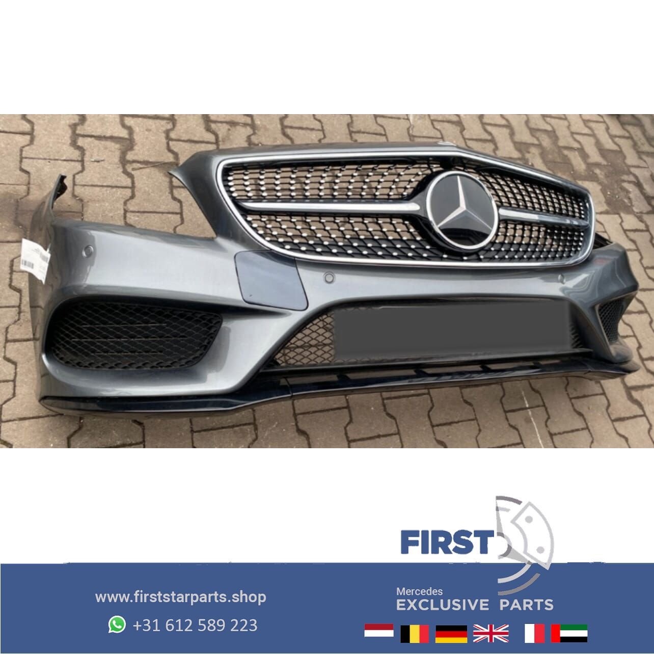 W218 X218 CLS AMG BUMPER FACELIFT COMPLEET VOORBUMPER + DIAM, Gebruikt, -, Voor, Ophalen of Verzenden