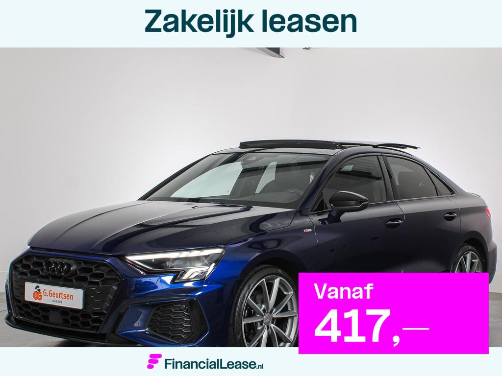 Audi A3 Limousine 35 TFSI S-Line Panoramadak, RS-Stoelen, Al, 4 cilinders, 150 pk, Blauw, Automatische klimaatregeling