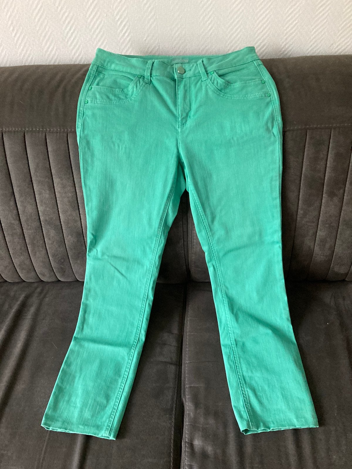 Groene broek dames, Maat 38/40 (M), Ophalen of Verzenden, Zo goed als nieuw, Lang