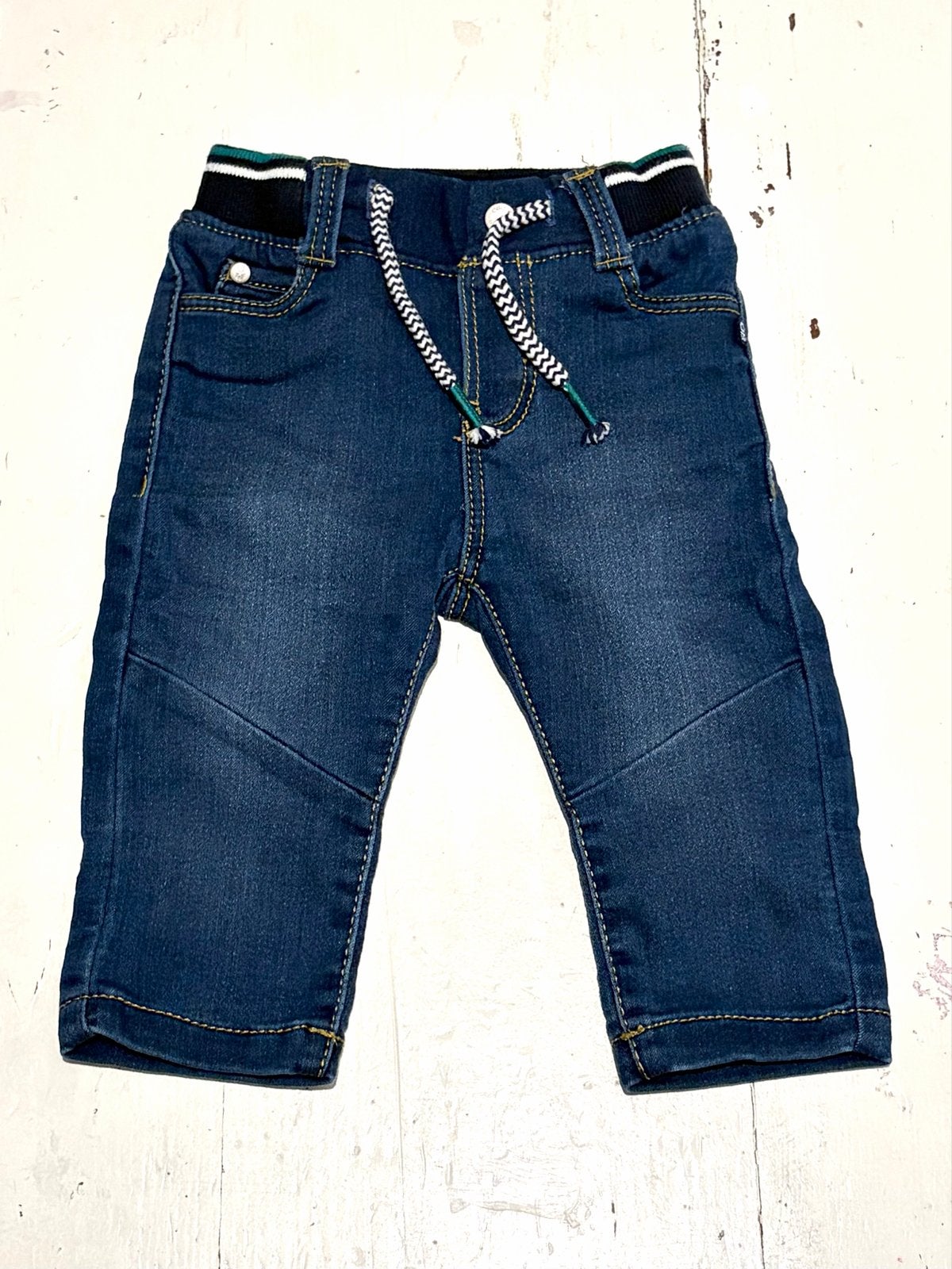 Obaïbi baby spijkerbroekje jeans denim maat 62, Kinderen en Baby's, Ophalen of Verzenden, Zo goed als nieuw, Jongetje, Broekje
