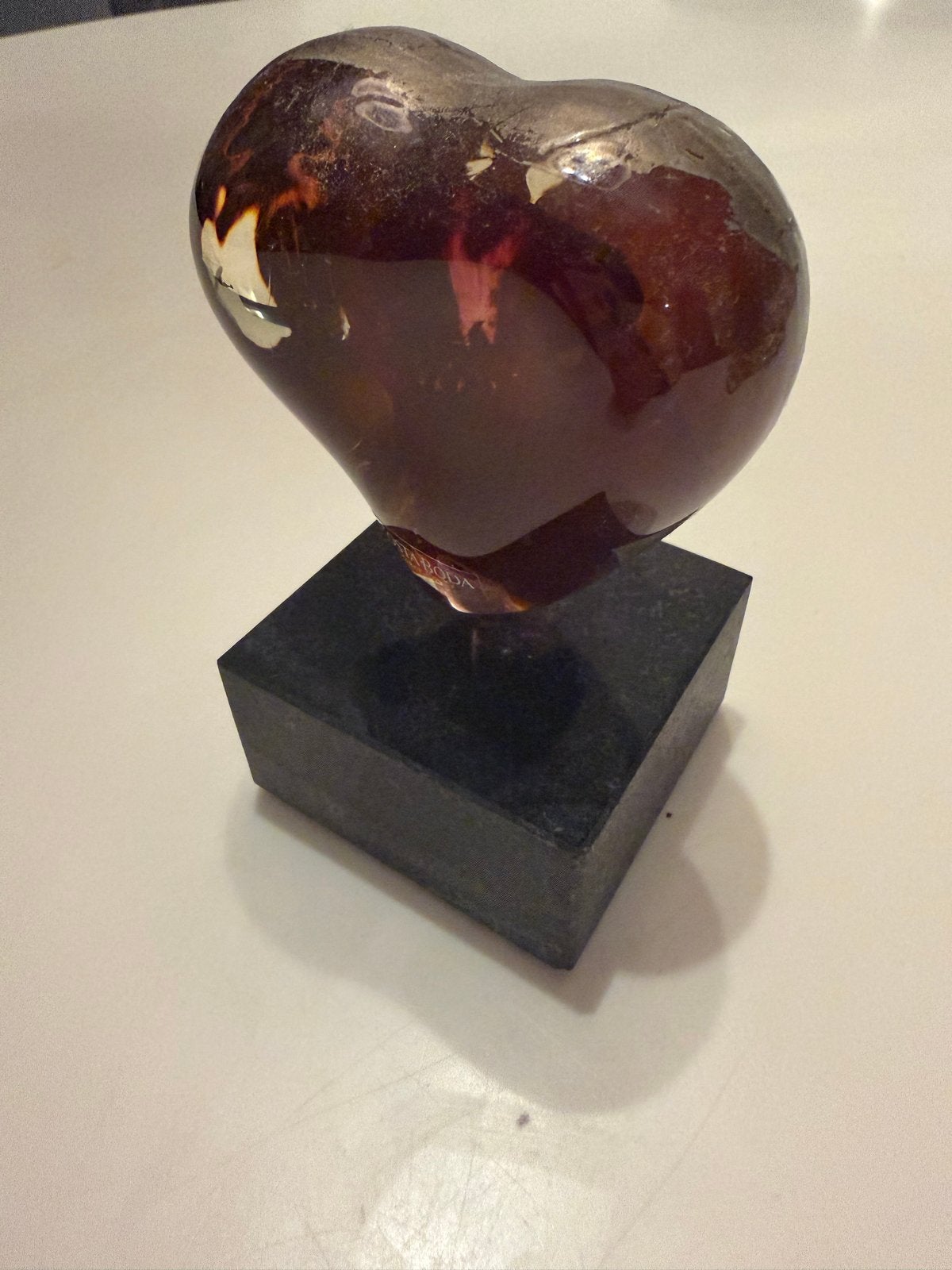 Bertil Vallien Kosta Boda Glazen Hart Lim. Ed. 500, Glas, Minder dan 20 cm, Ophalen of Verzenden, Gemerkt