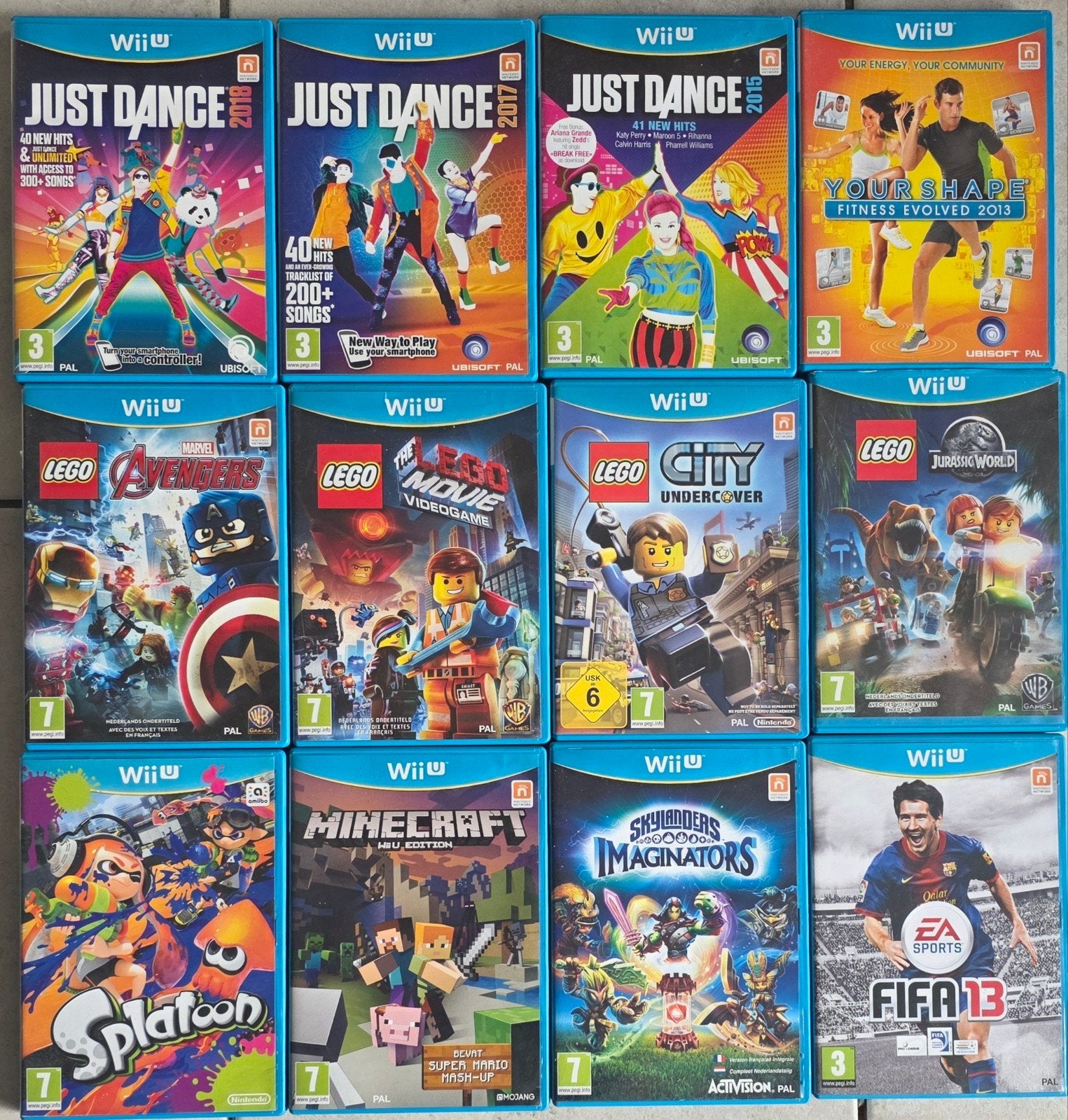 Wii U Games: LEGO, Skylanders, Just Dance, Minecraft, FIFA, Spelcomputers en Games, Games | Nintendo Wii U, Gebruikt, Overige genres