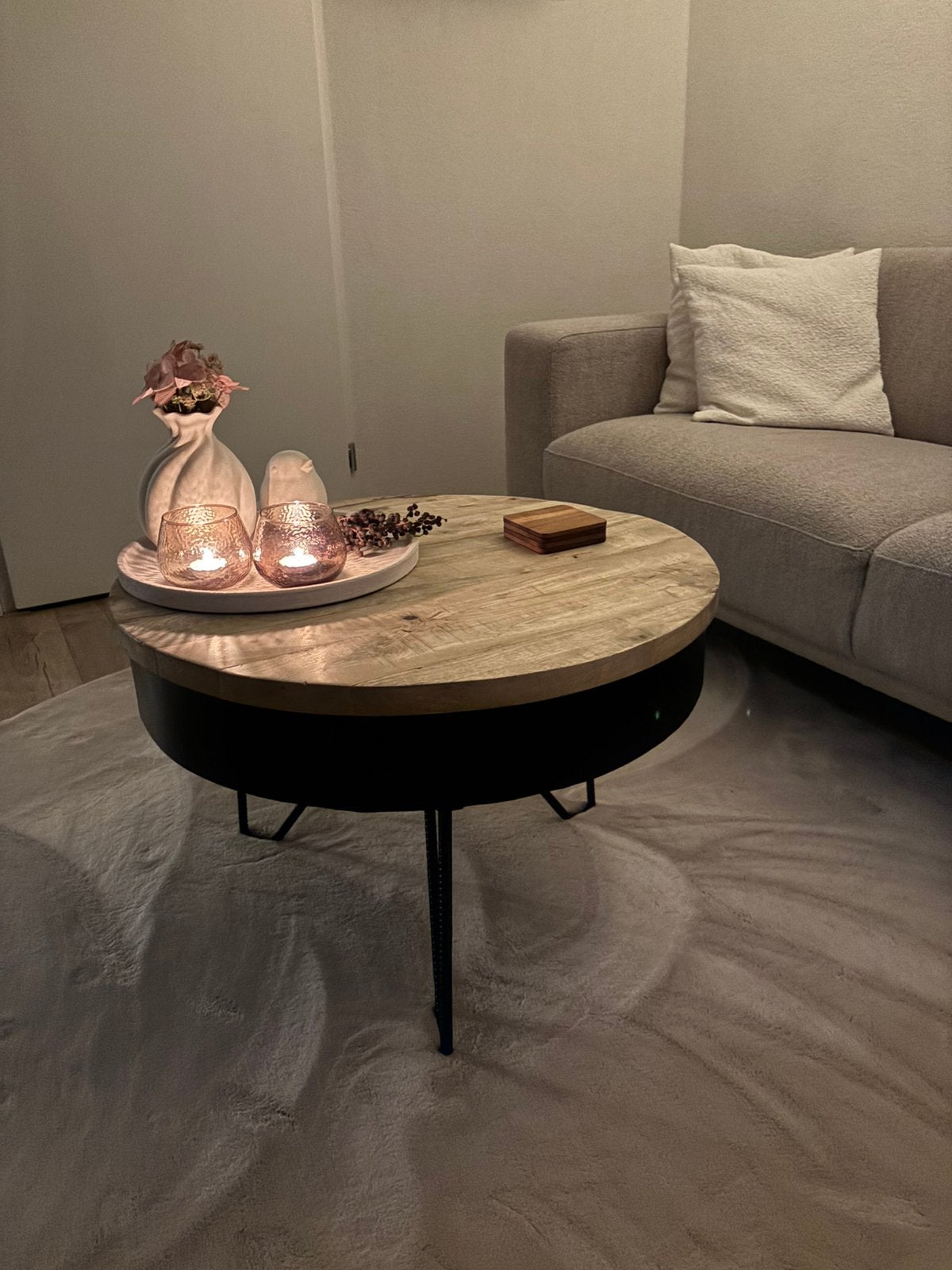 Salon tafel, Ophalen, Zo goed als nieuw, Rond, 50 tot 100 cm