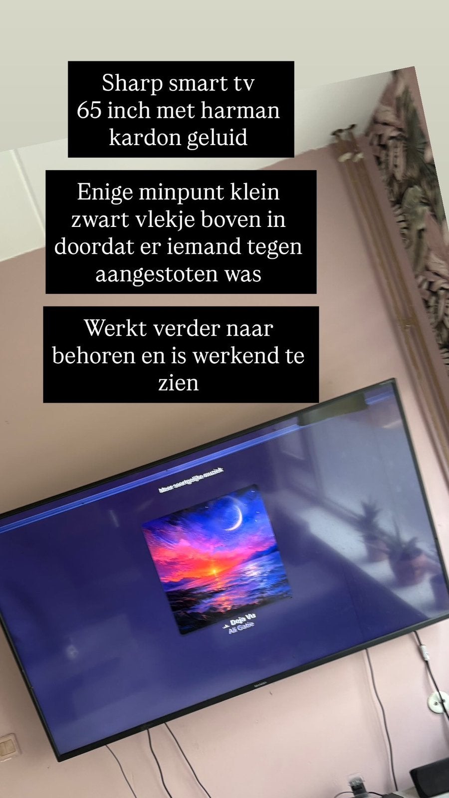 Sharp 65 inch smart tv met harmankardon geluid, Ophalen, Gebruikt, 50 Hz, 100 cm of meer
