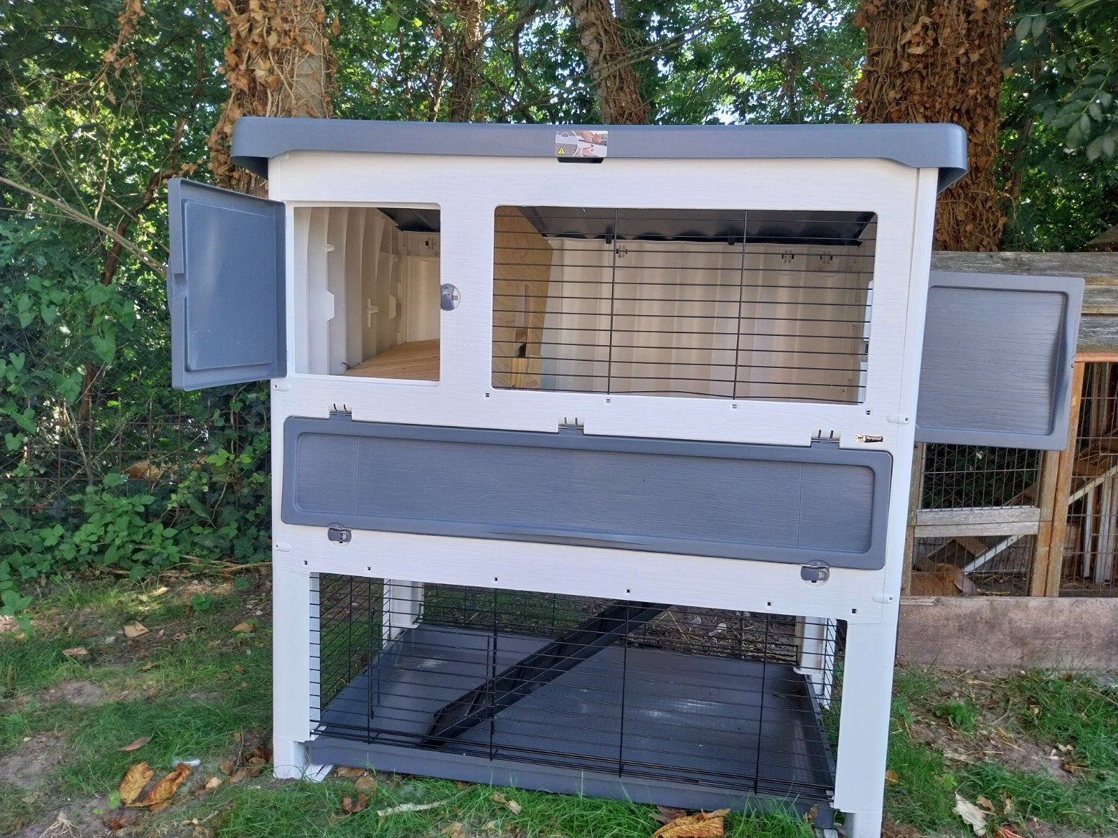 Ferplast konijnenhok/ Grand Lodge, Ophalen, 110 cm of meer, Zo goed als nieuw, 90 cm of meer