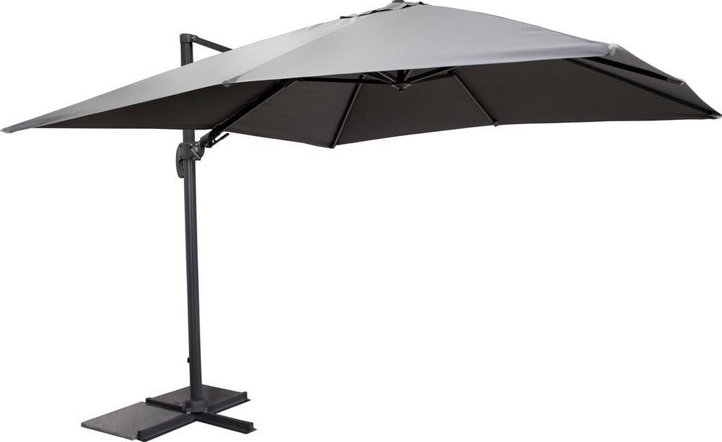 Sens-Line zweefparasol Barbados, afm. 3 x 3 m, antraciet, Tuin en Terras, Ophalen of Verzenden, Nieuw, Zweefparasol, Kantelbaar