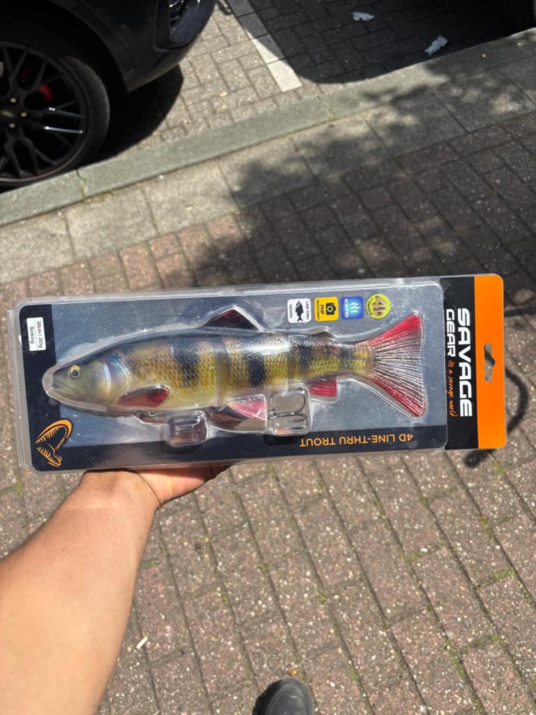Savage gear 4d line-thru trout 30cm 303g, Watersport en Boten, Hengelsport | Roofvissen, Ophalen of Verzenden, Nieuw, Overige typen