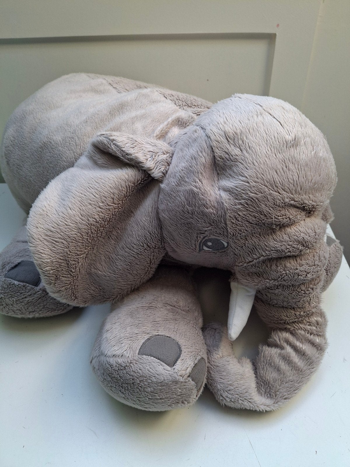 Grote IKEA Olifant Knuffel - Zo goed als nieuw, IKEA, Grijs, Ophalen of Verzenden, Zo goed als nieuw