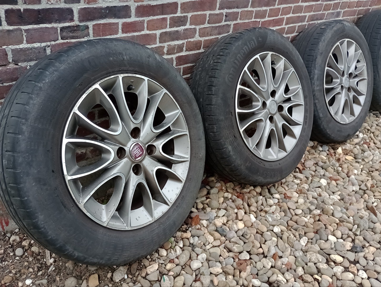 Set originele Fiat Punto velgen 4x100, Ophalen, Gebruikt, 15 inch, Banden en Velgen