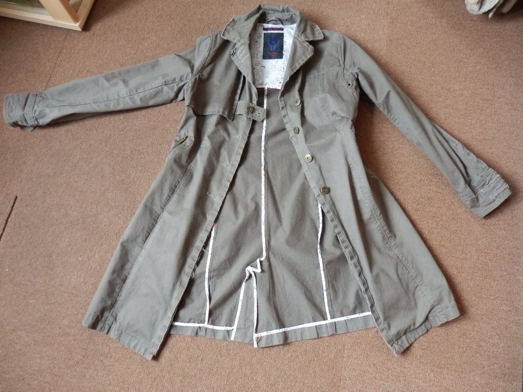 Eddy's Jackets Groene Trenchcoat Maat L, Maat 42/44 (L), Ophalen of Verzenden, Zo goed als nieuw, Eddy's Jackets