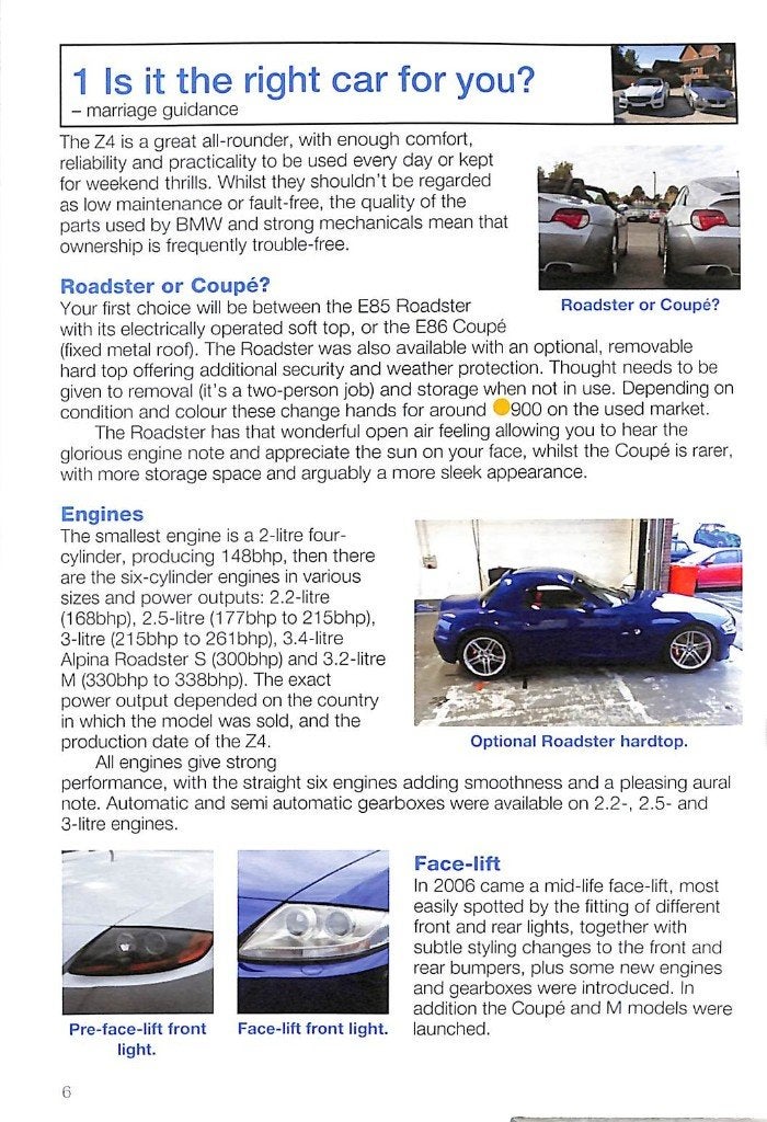 BMW Z4: E85 Roadster and E86 Coupe including M and Alpina, Verzenden