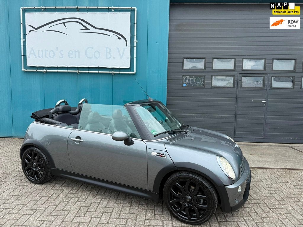 Mini Mini Cabrio 1.6 Cooper S Chili Automaat Clima Cruise 17, Auto's, Mini, Gebruikt, Zwart, 4 cilinders, Cabriolet