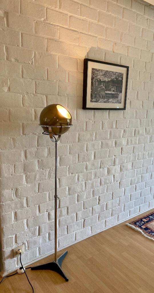 GLOBE 2000 VLOERLAMP - RAAK - 1960, Huis en Inrichting, Lampen | Vloerlampen, Gebruikt, 100 tot 150 cm, Glas, Metaal, Ophalen