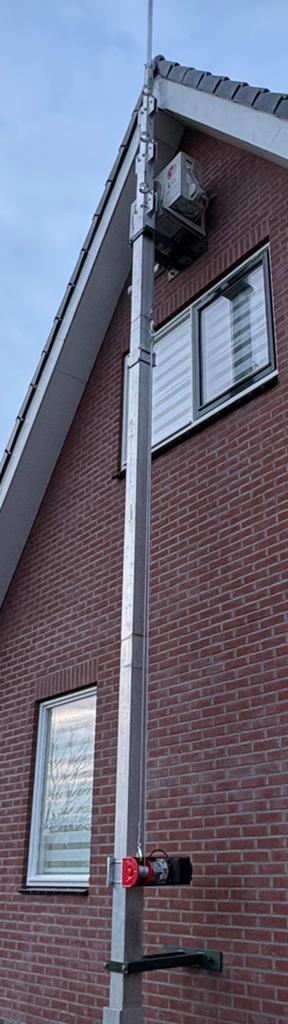 Aluminium kokermast 4x6 dubbel getrokken, Telecommunicatie, Antennes en Masten, Ophalen, Zo goed als nieuw, Mast