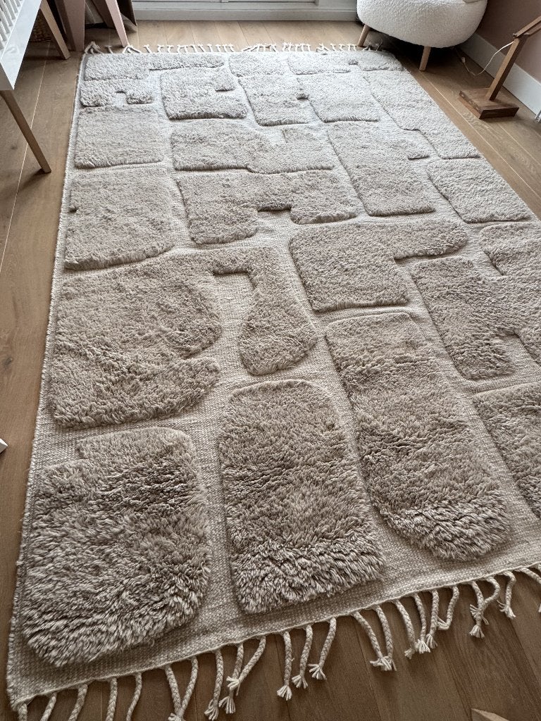 Rugvista wollen Eros vloerkleed greige 200x300cm, Ophalen, Grijs, 200 cm of meer, Japandi, scandinavisch