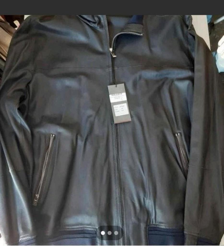 Nieuwe Torras Lamsleren herenjas maat 3x XL DonkerBLAUW, Kleding | Heren, Ophalen, Nieuw, Overige maten, Blauw