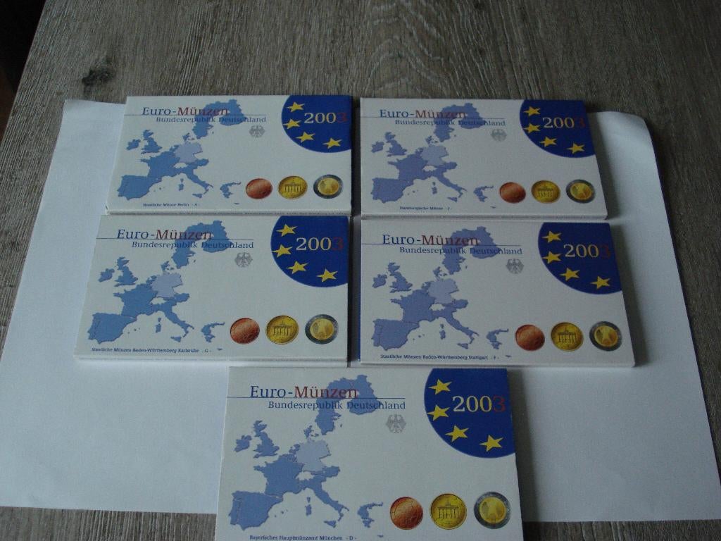 5   EURO  MUNTSETS DUITSLAND  2003, Postzegels en Munten, Munten | Europa | Euromunten, Ophalen of Verzenden, Duitsland, 5 euro